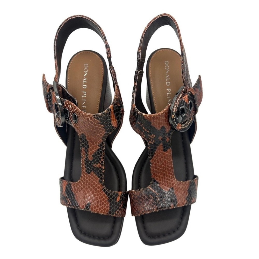 Donald J. Pliner Brown Snakeskin Sandals - Picture 3 of 5